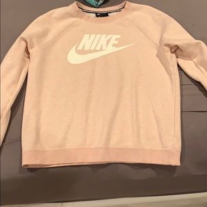 light pink nike crew neck